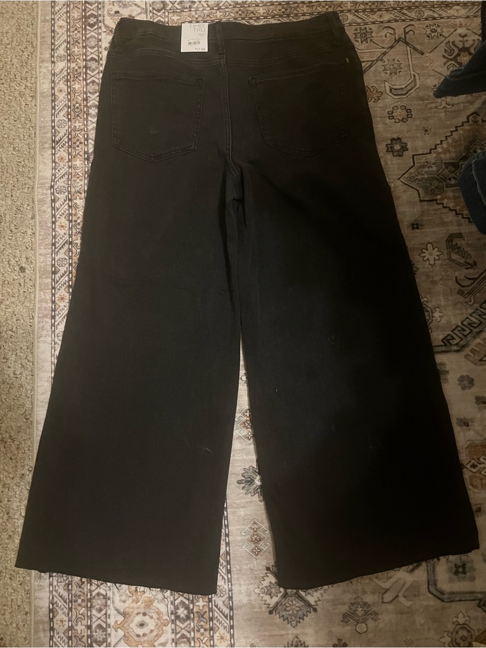 Time and Tru Black High-Rise Wide Leg Button-Fly Jeans NWT - Picture 2 of 4